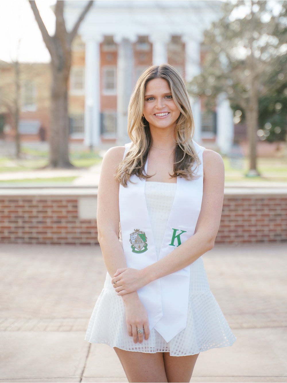 AMANDA UPRICHARD Annalise White Gingham Organza Fit & Flare Mini Dress, Size M - Picture 2 of 2